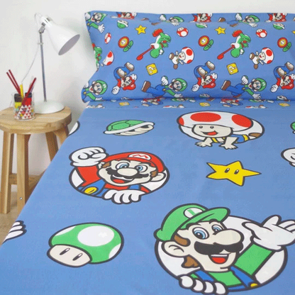 Juego sabanas Super Mario Bros 90cm   NINTENDO
