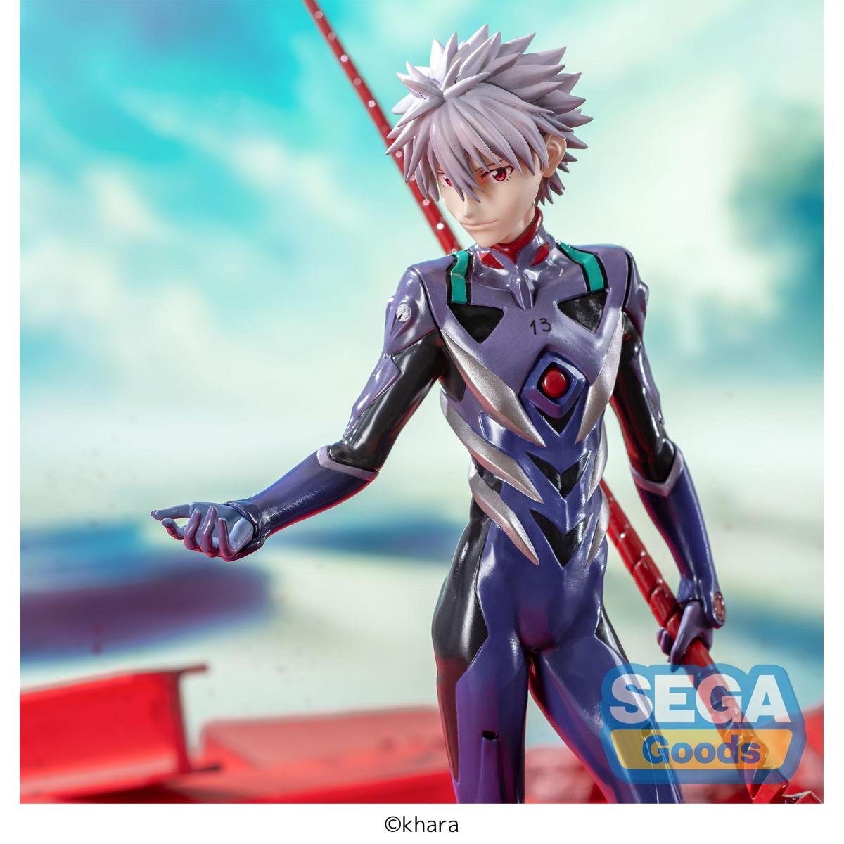 KAWORU NAGISA X SPEAR OF LONGINUS FIGURA 21 CM EVANGELION 3.0 + 1.0 THRICE UPON A TIME LUMINASTA  