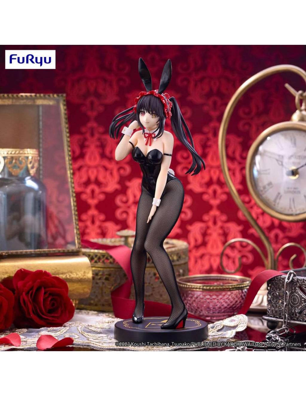 KURUMI TOKISAKI BLACK COLOR VERSION BICUTE BUNNIES FIGURE 29 CM DATE A LIVE V   SEGA