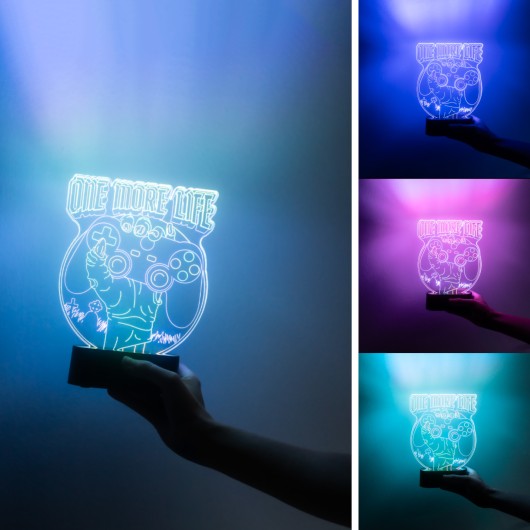 LAMPARA LED DE MESA GAMERATION ONE MORE LIFE   GRUPO ERIK