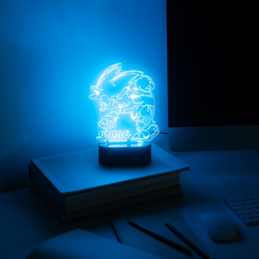 LAMPARA LED DE MESA SONIC THE HEDGEHOG SPEED CIRCUIT   GRUPO ERIK