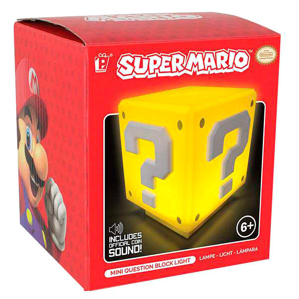 Lampara sonido Mini Question Block Super Mario Bros Nintendo   Paladone