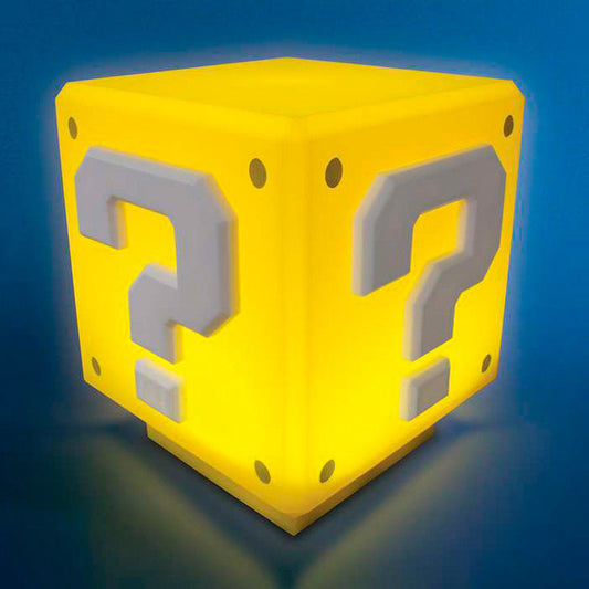 Lampara sonido Mini Question Block Super Mario Bros Nintendo  