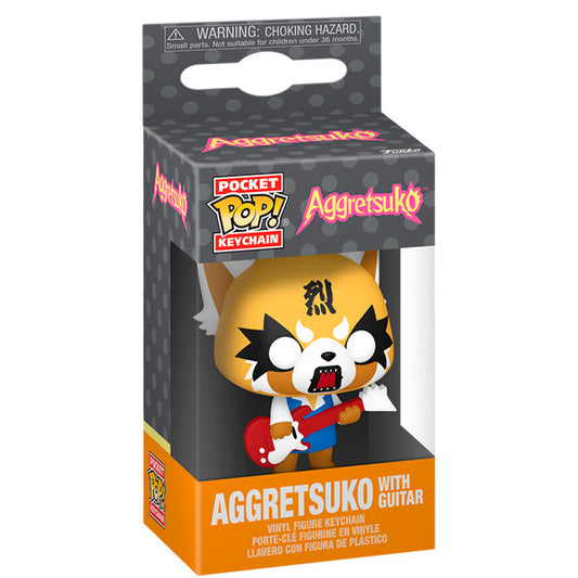 Llavero Pocket POP Aggretsuko - Aggretsuko with Guitar  