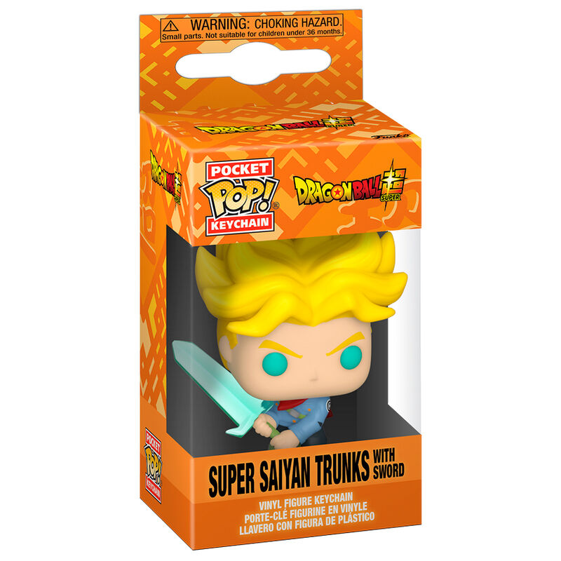 Llavero Pocket POP Dragon Ball Super Saiyan Trunks with Sword   FUNKO