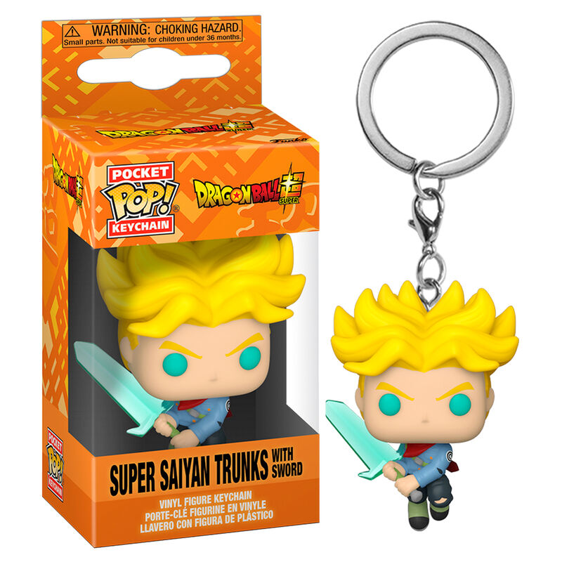 Llavero Pocket POP Dragon Ball Super Saiyan Trunks with Sword   FUNKO