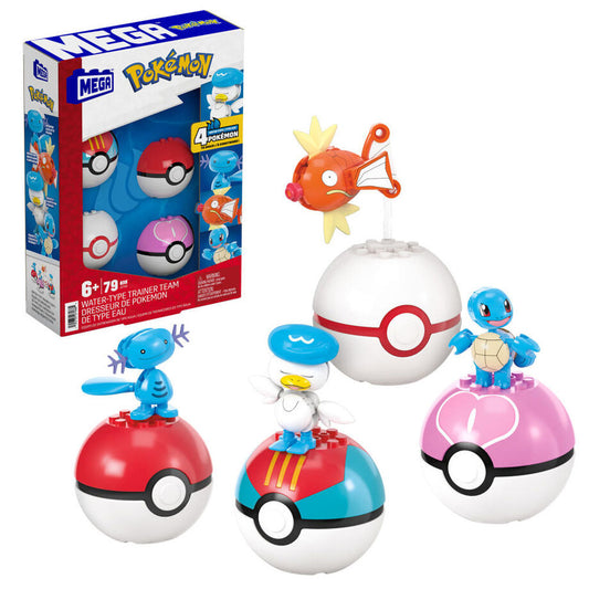 MEGA Construx Equipo de entrenador de Agua Pokemon  
