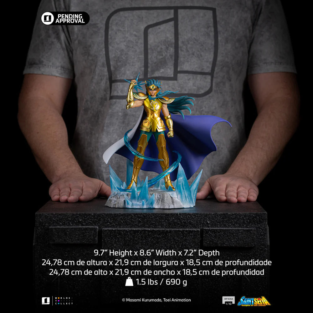 Saint Seiya Estatua 1/10 Art Scale Aquarius Camus 28 cm