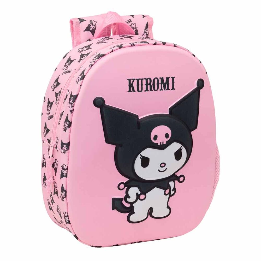 Mochila 3D Kuromi Hello Kitty 33cm   SAFTA