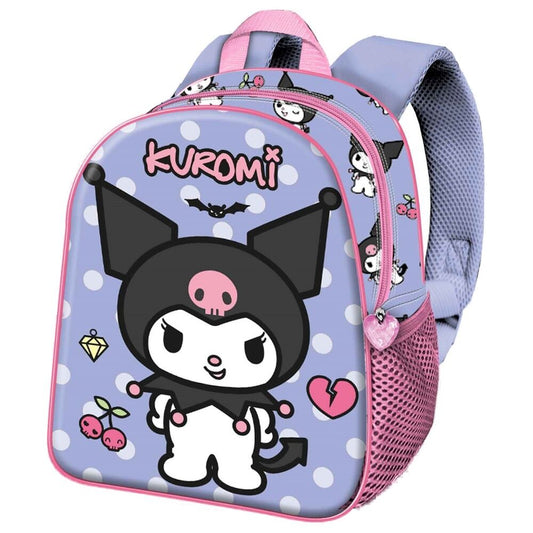 Mochila 3D Rebel Kuromi Hello Kitty and Friends 30cm  