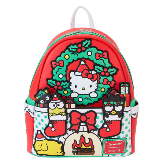 Mochila Christmas Hello Kitty Sanrio Loungefly 26cm  