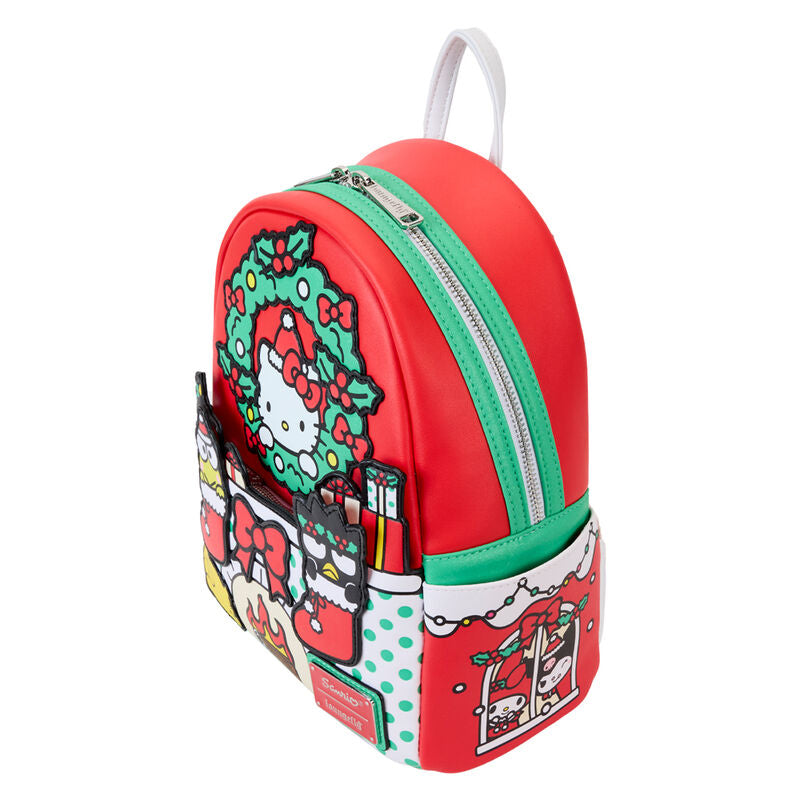 Mochila Christmas Hello Kitty Sanrio Loungefly 26cm   LOUNGEFLY