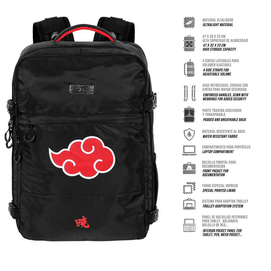 Mochila Clouds Naruto Shippuden 49cm   KARACTERMANIA