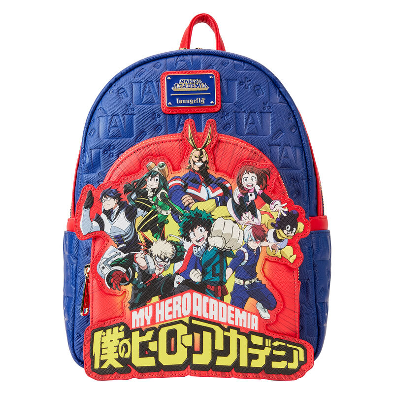 Mochila Group Debossed Logo My Hero Academia Loungefly 26cm   LOUNGEFLY