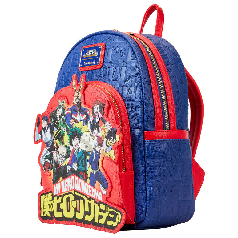 Mochila Group Debossed Logo My Hero Academia Loungefly 26cm   LOUNGEFLY