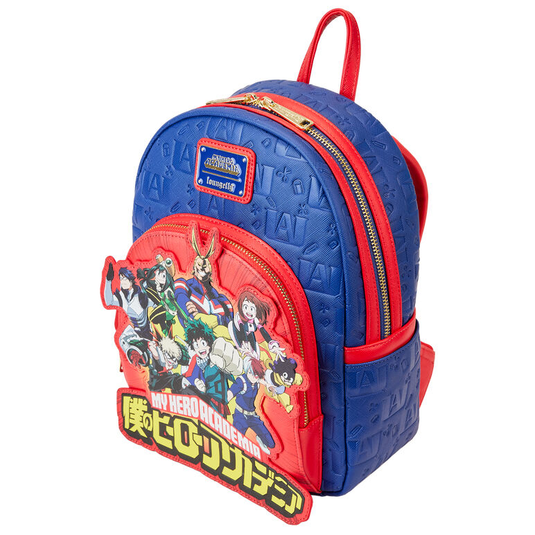 Mochila Group Debossed Logo My Hero Academia Loungefly 26cm   LOUNGEFLY