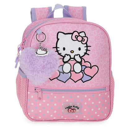Mochila Hearts &#38; Dots Hello Kitty 25cm adaptable  