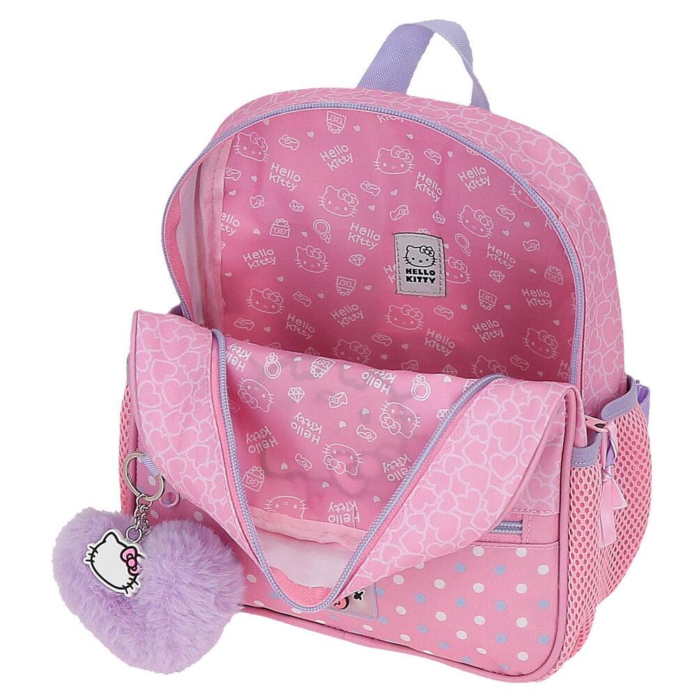 Mochila Hearts & Dots Hello Kitty 25cm adaptable   JOUMMA BAGS