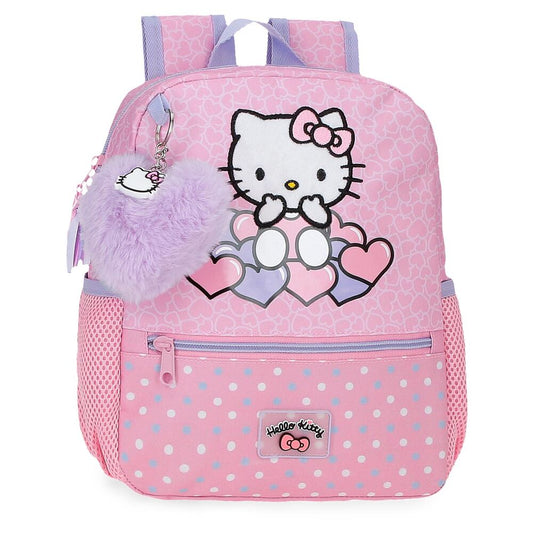Mochila Hearts & Dots Hello Kitty 28cm adaptable  