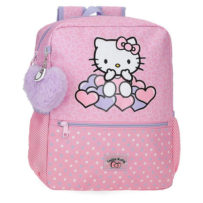 Mochila Hearts &#38; Dots Hello Kitty 33cm adaptable  