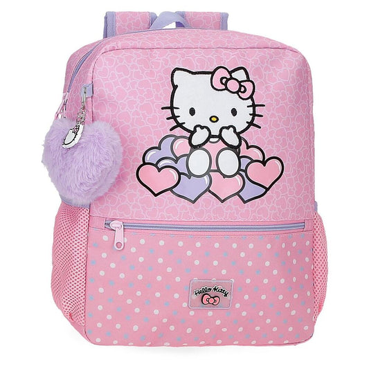 Mochila Hearts & Dots Hello Kitty 33cm adaptable  