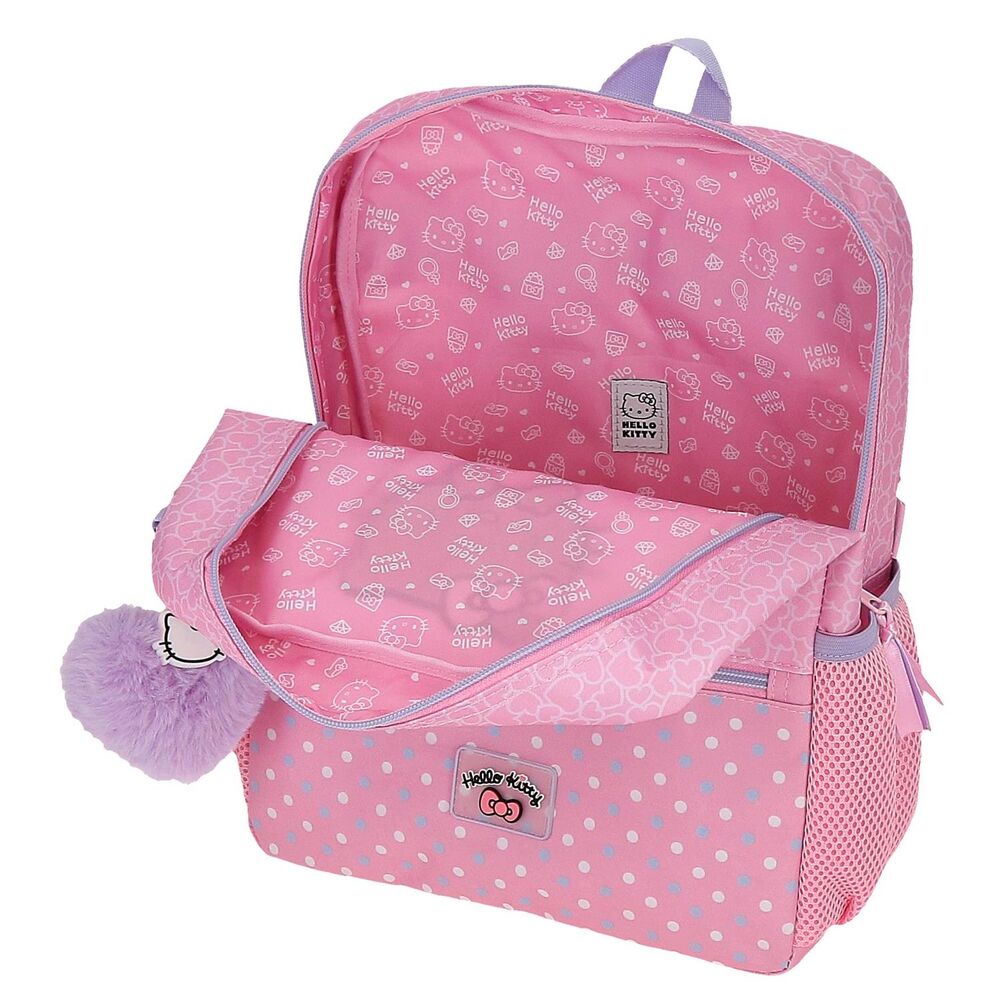 Mochila Hearts & Dots Hello Kitty 33cm adaptable   JOUMMA BAGS