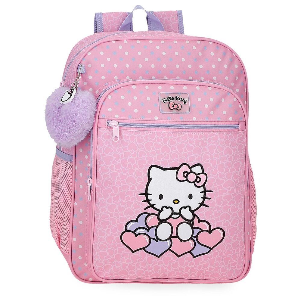 Mochila Hearts & Dots Hello Kitty 38cm adaptable   JOUMMA BAGS
