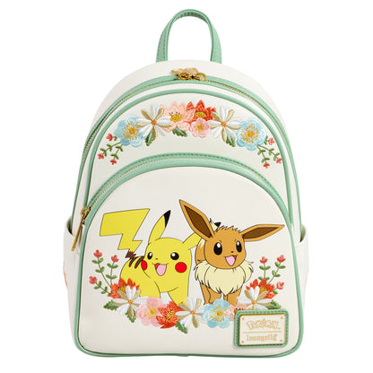 Mochila Pikachu & Eevee Floral Pokemon Loungefly  