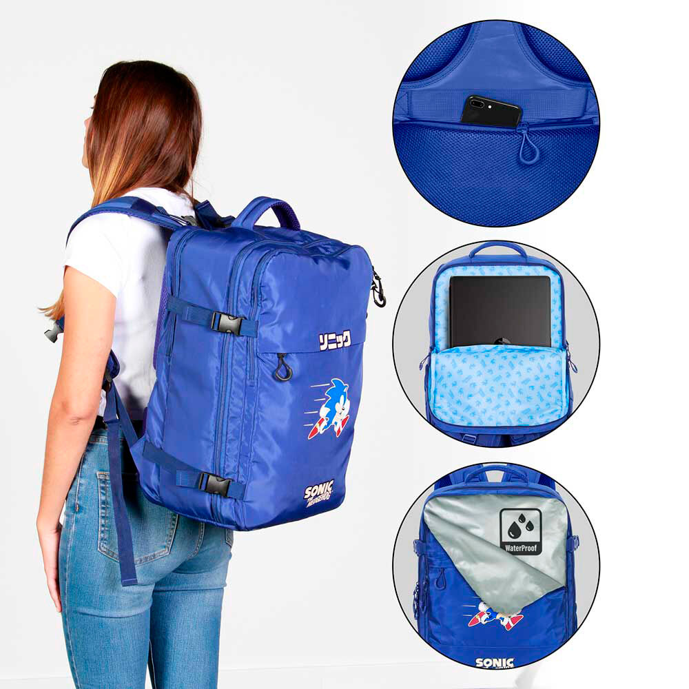 Mochila Sonic the Hedgehog 49cm   KARACTERMANIA