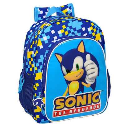 Mochila Speed Sonic The Hedgehog 38cm adaptable   SAFTA