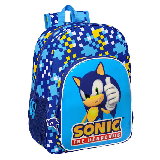 Mochila Speed Sonic The Hedgehog 42cm adaptable   SAFTA