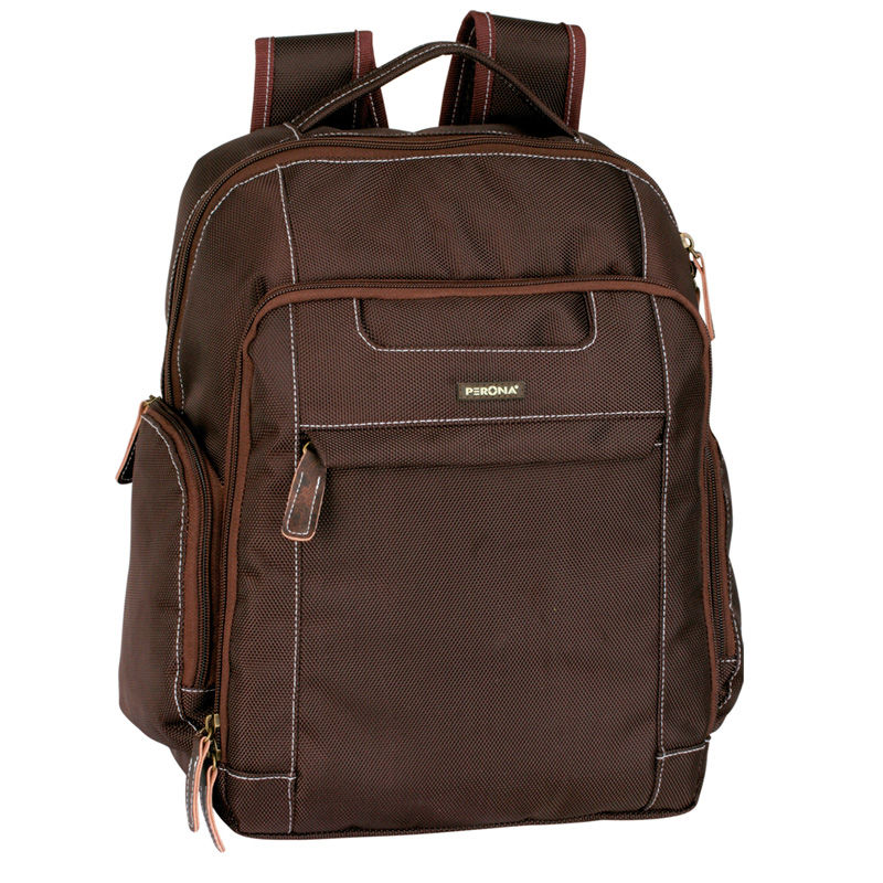 Mochila ordenador Perona Business 36cm marron   PERONA