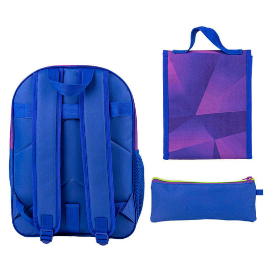 Mochila + portatodo + portamerienda Sonic Prime 42cm  