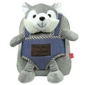 Mochila reversible + peluche Husky Harry 26cm   PERLETTI