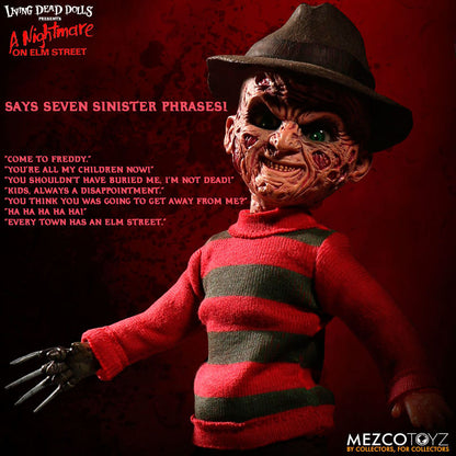 Muñeco parlante Freddy Krueger A Nightmare on ELM Street 25cm ingles   MEZCO TOYZ