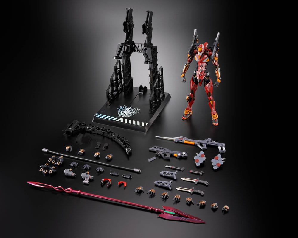 Neon Genesis Evangelion Figura Diecast Metal Build Eva Production Model-02 30th with the Spear of Cassius 22 cm   TAMASHII NATIONS