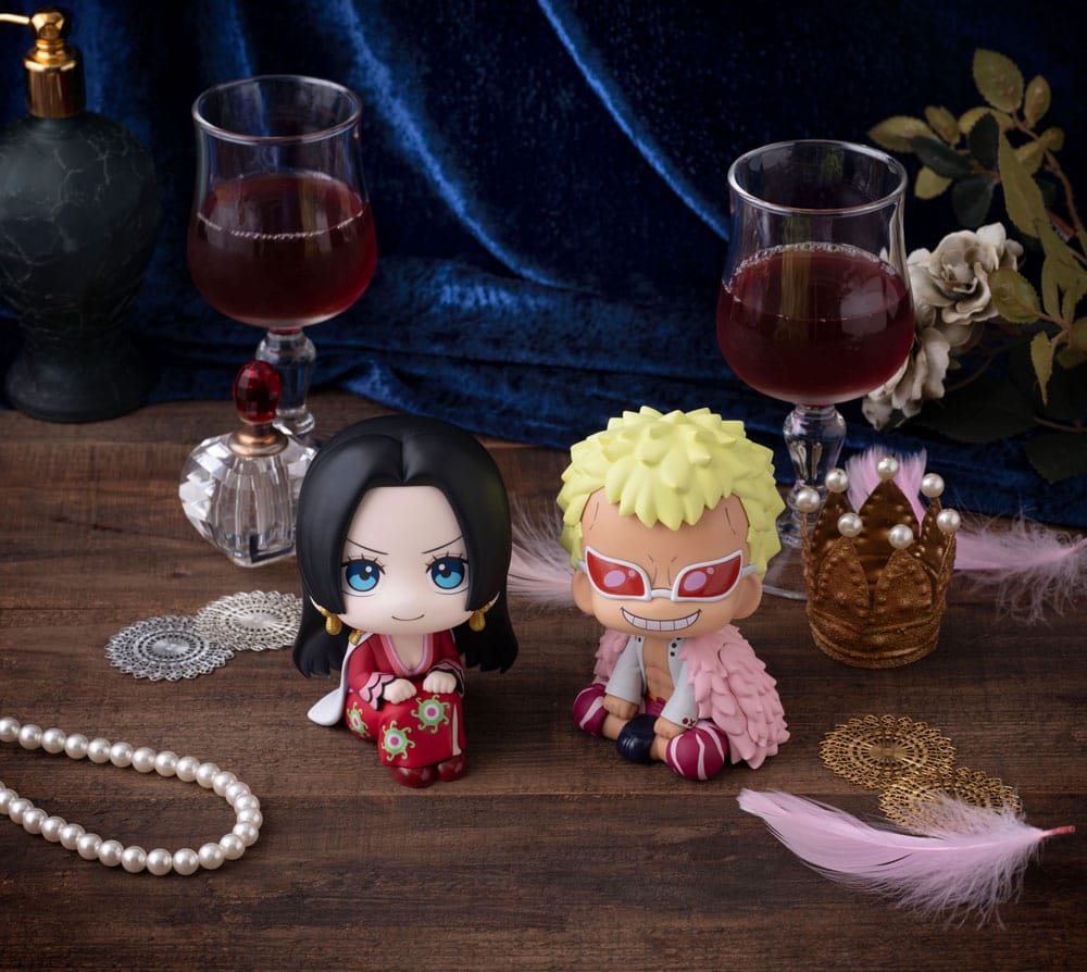 One Piece Estatua PVC Look Up Boa Hancock & Donquixote Doflamingo Set (with gift) 11 cm   Megahouse