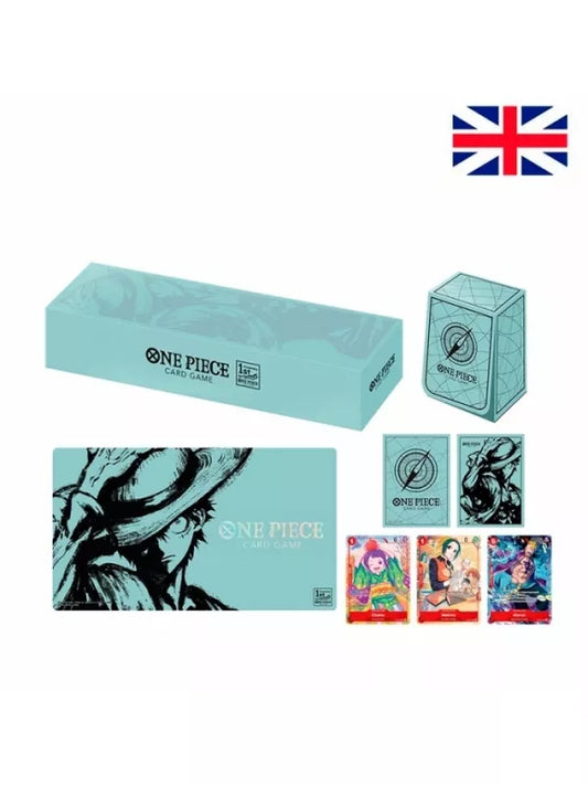 Pack Tapete y caja de mazo ONE PIECE CARD GAME Japanese 1st Anniversary Set Inglés - One Piece Card Game  