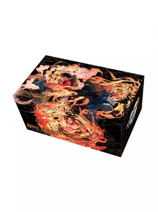 Pack tapete y caja de mazo Ace/Sabo/Luffy - Cartas One Piece Card Game  