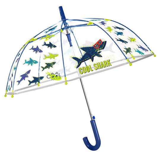 Paraguas automatico transparente Cool Shark 45cm  