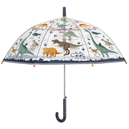 Paraguas automatico transparente Dinosaurios 45cm   PERLETTI