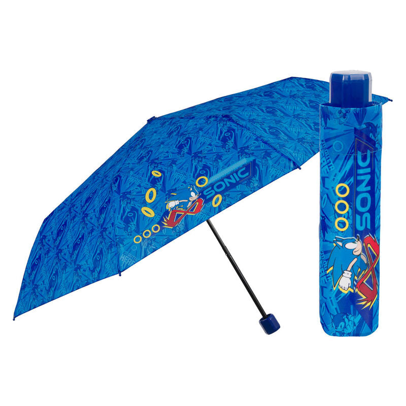 Paraguas plegable manual Sonic the Hedgehog 50cm   PERLETTI