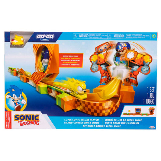 Playset Super Sonic Deluxe Go Go Racers Sonic   JAKKS PACIFIC