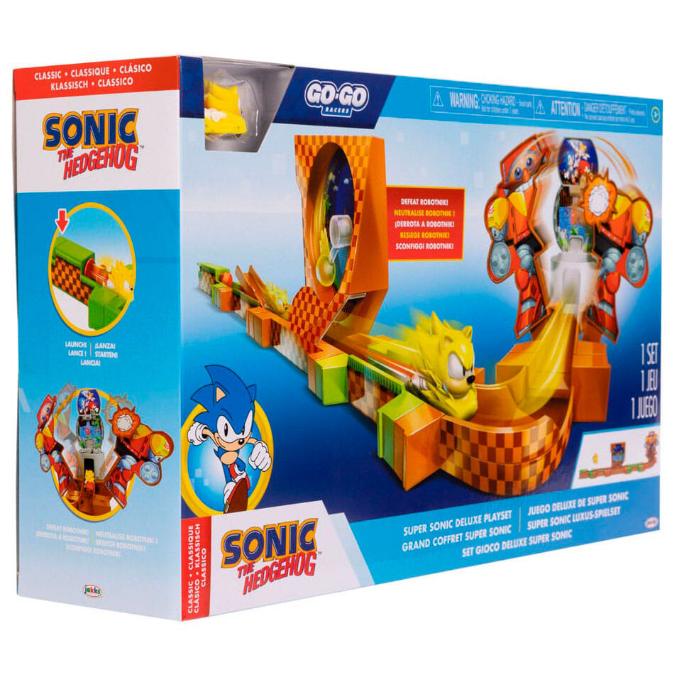 Playset Super Sonic Deluxe Go Go Racers Sonic   JAKKS PACIFIC