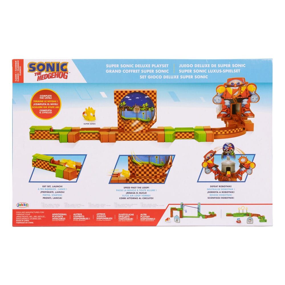 Playset Super Sonic Deluxe Go Go Racers Sonic   JAKKS PACIFIC