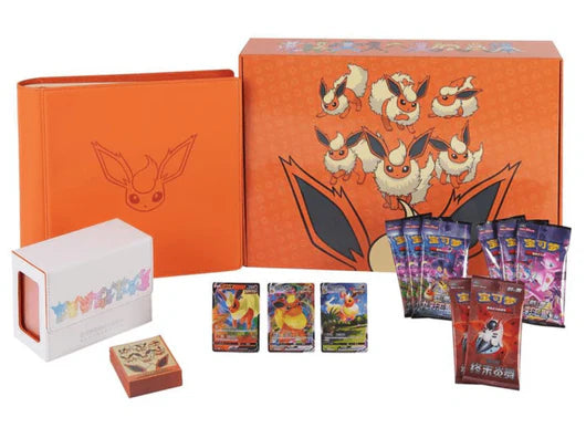 Pokémon | Caja Ultra Premium Eevee V Gift Box "Flareon Box" Chino 2024   Pokémon TCG