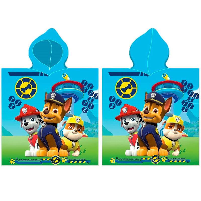 Poncho toalla Patrulla Canina Paw Patrol microfibra   NICKELODEON