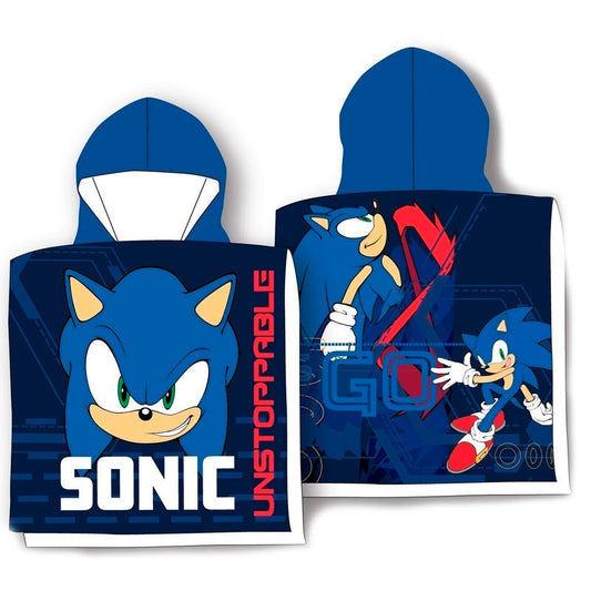 Poncho toalla Sonic The Hedgehog algodon   SEGA