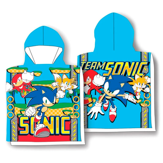 Poncho toalla Sonic The Hedgehog microfibra   SEGA