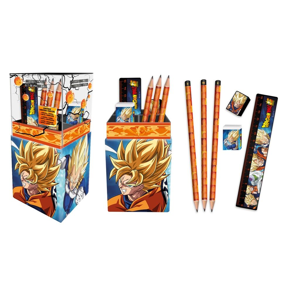 Portalapices con papeleria Dragon Ball Super   KIDS LICENSING